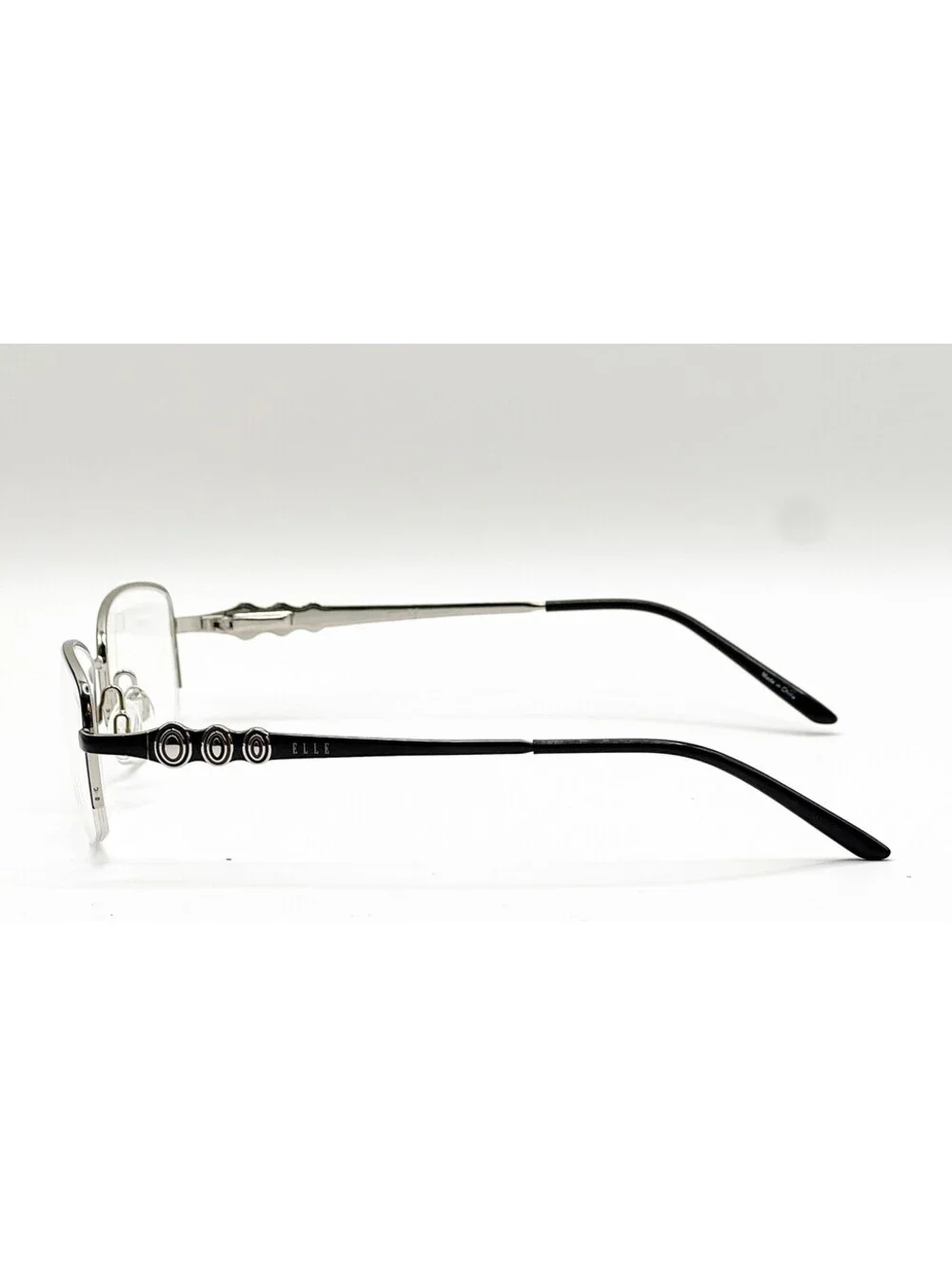 Elle EL13417 BK Black Rectangle Authentic Eyeglass Frames 52-17-135